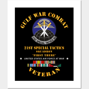 Gulf War Combat Vet - 21st Special Tactics Squadron w GULF SVC X 300 Posters and Art